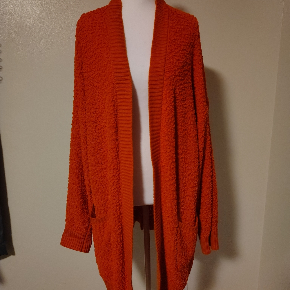 Bobbie Brooks Vibrant Orange Cardigan